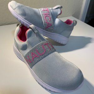 NAUTICA Women's Athletic Gray Pink Slip On SIZE 5 NEW